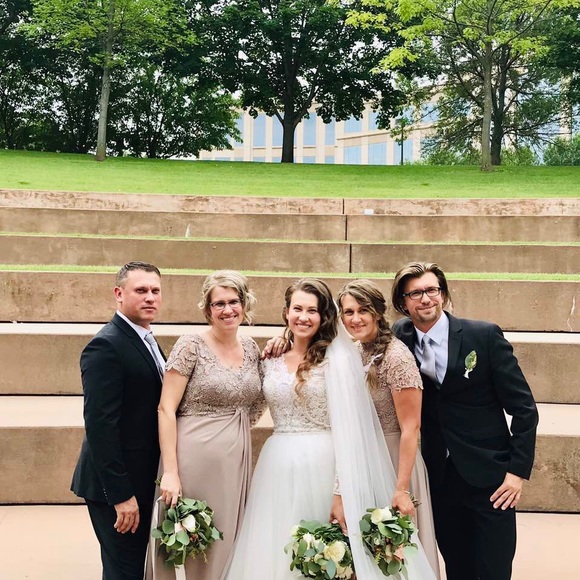 Taupe Formal Dress - wedding, bridesmaid, mother of the bride - Picture 9 of 9